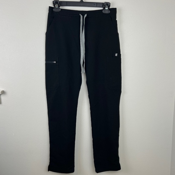 Figs Pants - Figs Yola Skinny Black Scrub Pants